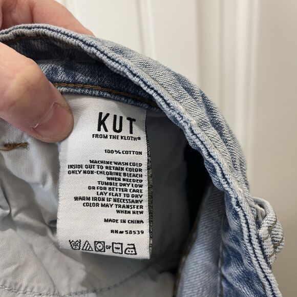 Kut from the Kloth Light Wash High Rise Jean Shorts Womens Size 12 Festival - Picture 6 of 7